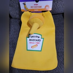 Yellow Mustard Pet Costume.  Size Medium. New.